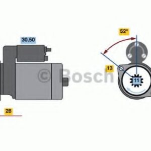 TOYOTA Hilux BOSCH 0 kick Starter motor